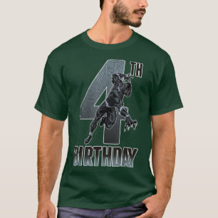 Dunkle Panther 4. Geburtstag für Fans 2 T-Shirt