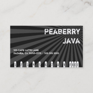 Dunkle Peaberry Java Drink Punch Karte