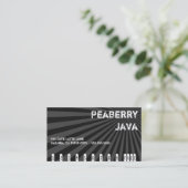 Dunkle Peaberry Java Getränk-Lochkarte Treuekarte (Stehend Vorderseite)