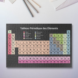 Dunkle Periodische Elementübersicht im französisch Puzzle