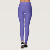 Dunkle Periwinkle-Farbe Einfarbig Schlicht Leggings (Rückseite)