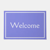 Dunkle Periwinkle Lila Empfang Fußmatte (Vorderseite)