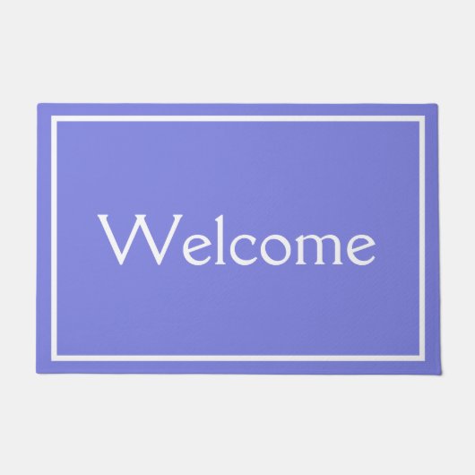 Dunkle Periwinkle Lila Empfang Fußmatte (Vorderseite)