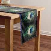 Dunkle Pfau-Feder Kurzer Tischläufer (Beispiel)