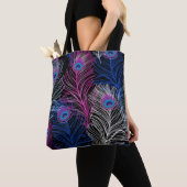Dunkle Pfauenfedern: Schönes Vintages Design Tasche (Von Nahem)