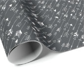 Dunkle Pfeile: Von Hand Gezeichnet Muster Geschenkpapier (Rolleneckpunkt)