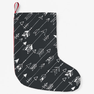 Dunkle Pfeile: Von Hand Gezeichnet Muster Kleiner Weihnachtsstrumpf
