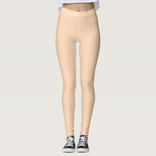 Dunkle Pfirsichfarbe Einfarbig Leggings (Vorderseite)
