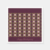 Dunkle Pflaume und Olivgrün Serviette (Vorderseite)