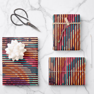 Dunkle Pflaumenkuppel-Geschenkverpackung-Set (3 Bö Geschenkpapier Set