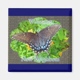 Dunkle Phase Tiger Frack Butterfly Geburtstag Magnet