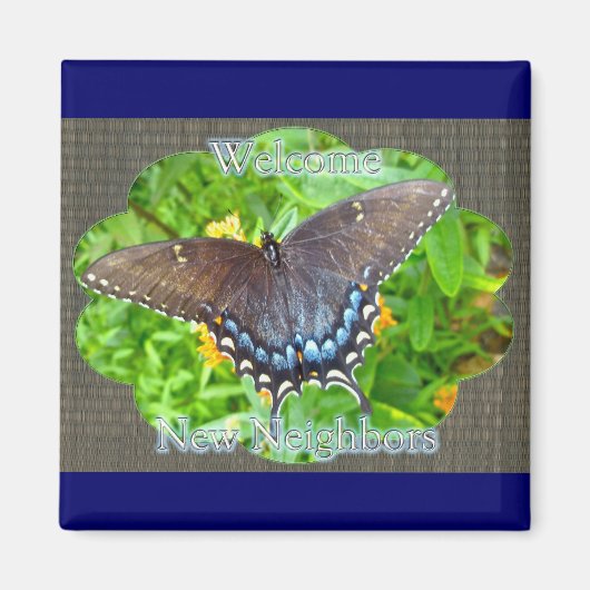 Dunkle Phase Tiger Frack Butterfly Geburtstag Magnet (Vorne)
