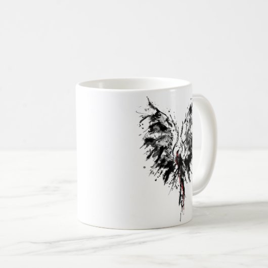 Dunkle Phoenix-Rache Kaffeetasse (VorderseiteRechts)