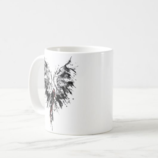 Dunkle Phoenix-Rache Kaffeetasse (Vorderseite Links)