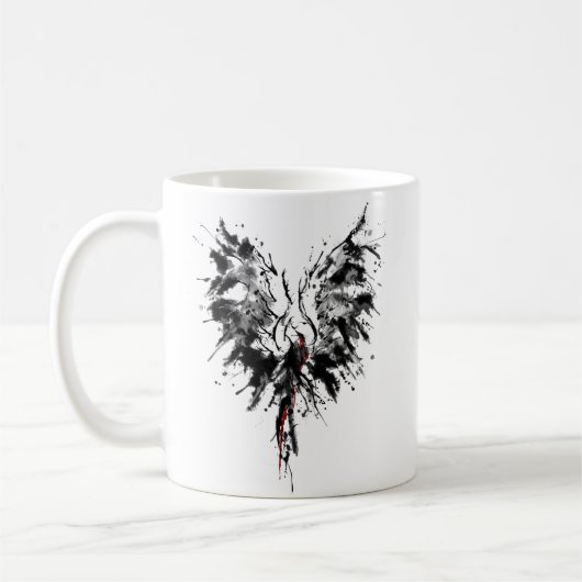Dunkle Phoenix-Rache Kaffeetasse (Links)