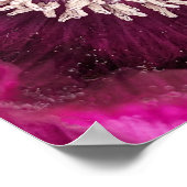 Dunkle Pink Oriental Mohn Blumen Poster (Ecke)
