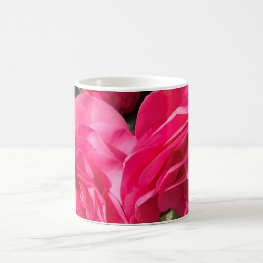 Dunkle Pinke Kamelie Kaffeetasse (Mittel)