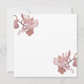 Dunkle Pinke Orchidee Einladung (Rückseite)