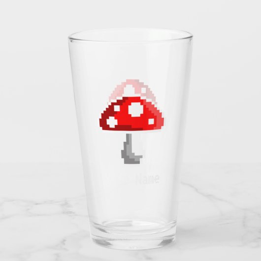 Dunkle Pixel-Champignonglas Glas (Rückseite)