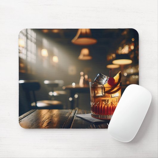 Dunkle Pub altmodisches Getränk Mousepad (Mit Mouse)