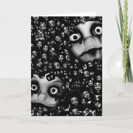 Dunkle Puppen, beängstigende Produkte Karte (Vorderseite)