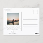 Dunkle Purpurfarbene Florale Hochzeits-Dankeskarte Postkarte (Rückseite)