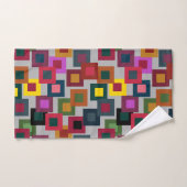 Dunkle Quadrate auf Licht Badhandtuch Set (Handtuch)