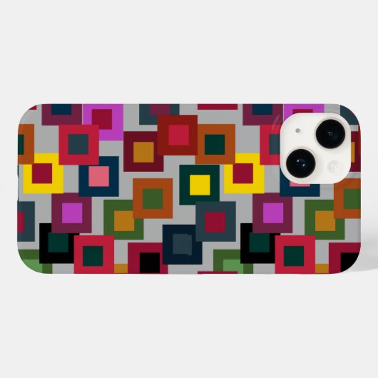 Dunkle Quadrate auf Licht Case-Mate iPhone Hülle (Rückseite (Horizontal))