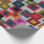 Dunkle Quadrate auf Licht Geschenkpapier (Ecke)