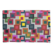 Dunkle Quadrate auf Licht Kissenbezug (Vorderseite)