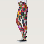 Dunkle Quadrate auf Licht Leggings (Links)