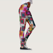 Dunkle Quadrate auf Licht Leggings (Rechts)