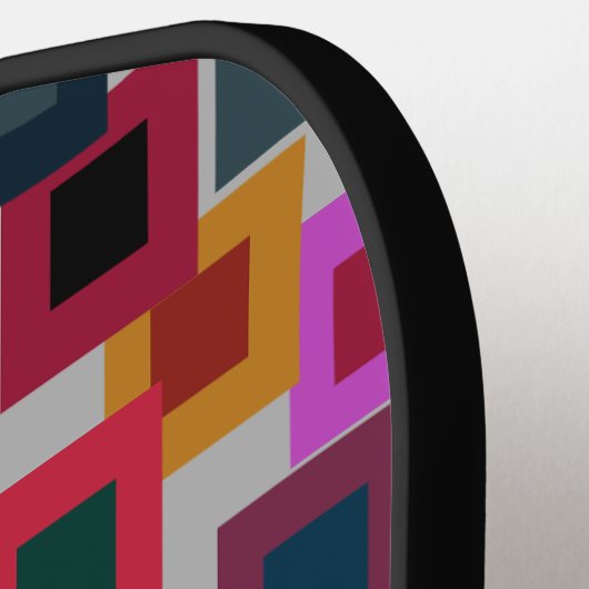 Dunkle Quadrate auf Licht Pickleball Schläger (Linke Seite)