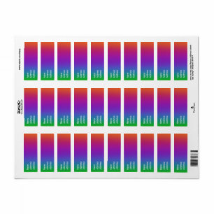 Dunkle Rainbow-Rücksendeadressen-Aufkleber