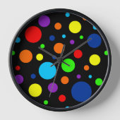Dunkle Rainbow Spots Uhr (Vorderseite)