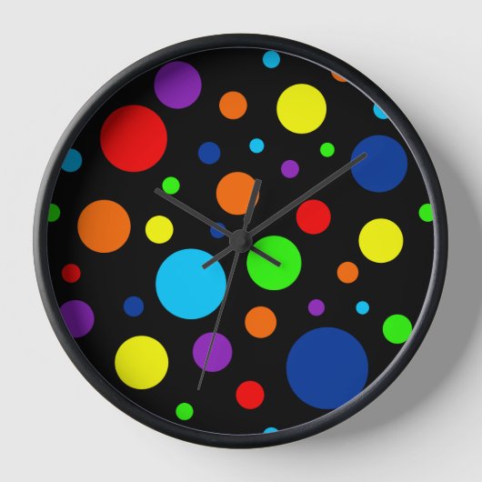 Dunkle Rainbow Spots Uhr (Vorderseite)