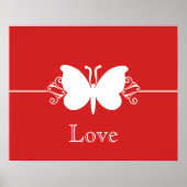 Dunkle Red Butterfly Wirbel Virtue Poster (Vorne)