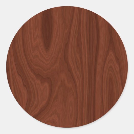 Dunkle Red Wood Textur Runder Aufkleber (Vorderseite)