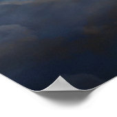 Dunkle reflektierte Wolken Poster (Ecke)