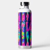Dunkle Regenbogen-Glitch-Balken Trinkflasche (Rechts)