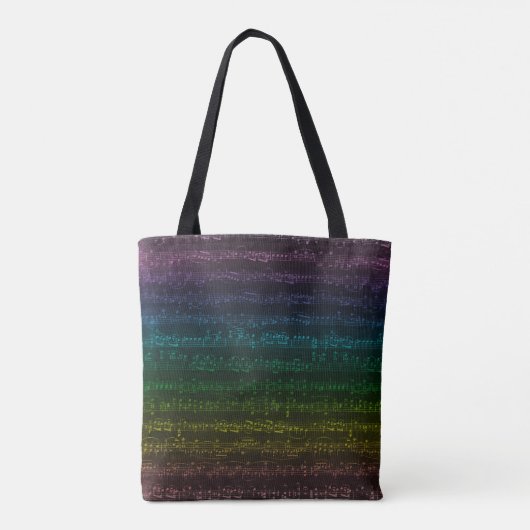 Dunkle Regenbogen-Tasche Tasche (Rückseite)