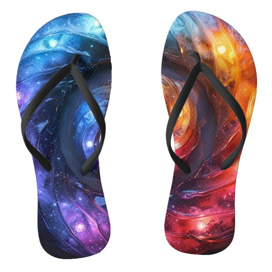 Dunkle Regenbogendecke-Rave-Flip-Flops Badesandalen (Fußbett)