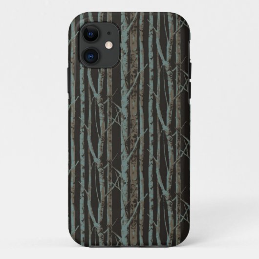 Dunkle Retro Birke Case-Mate iPhone Hülle (Rückseite)