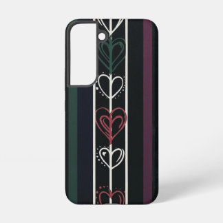 Dunkle Retro-Pop-Art-Herzen Samsung Galaxy Hülle