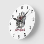 Dunkle Ritter Runde Wanduhr (Winkel)