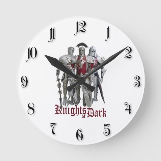 Dunkle Ritter Runde Wanduhr (Vorderseite)