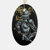 Dunkle Ritterrüstung Keramik Ornament (Links)