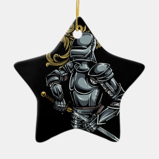 Dunkle Ritterrüstung Keramikornament (Vorne)