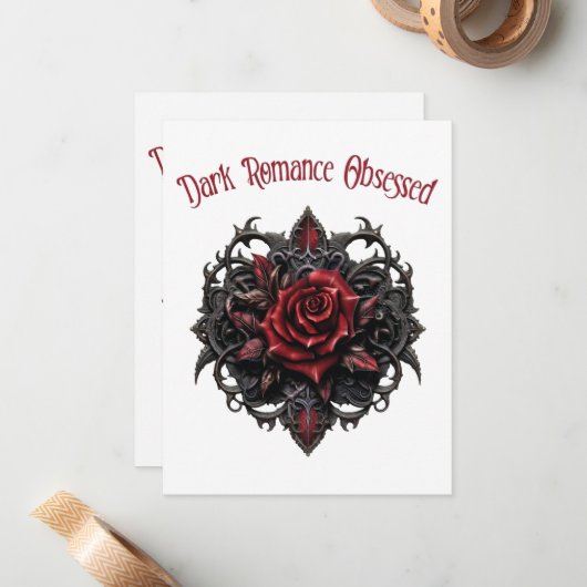 Dunkle Romance besessen Mitteilungskarte (Vorderseite/Rückseite Beispiel)