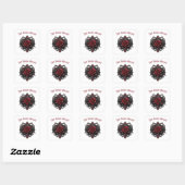 Dunkle Romance besessen Quadratischer Aufkleber (Blatt)